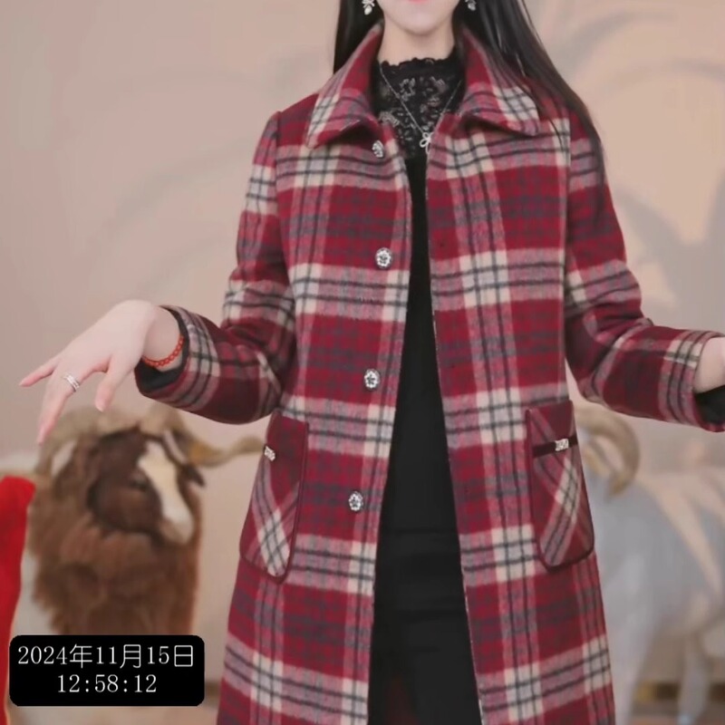 High-End 2025 Winter Thickened Warm down Jacket, Duck down Coat, Wool Loose-Fitting Slimming Mid-Length Coat for Women