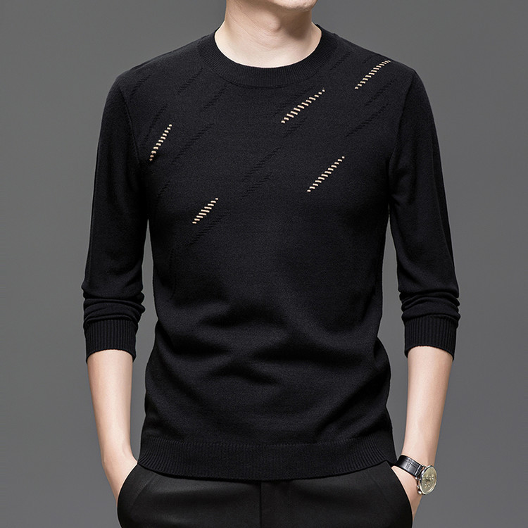 Men's Knitted Sweater Autumn Round Neck Long Sleeve Casual Thin Base Layer Sweater for Men and Teenagers Men's Knitted Sweater Autumn Round Neck Long Sleeve Casual Thin Base Layer Sweater for Men and Teenagers