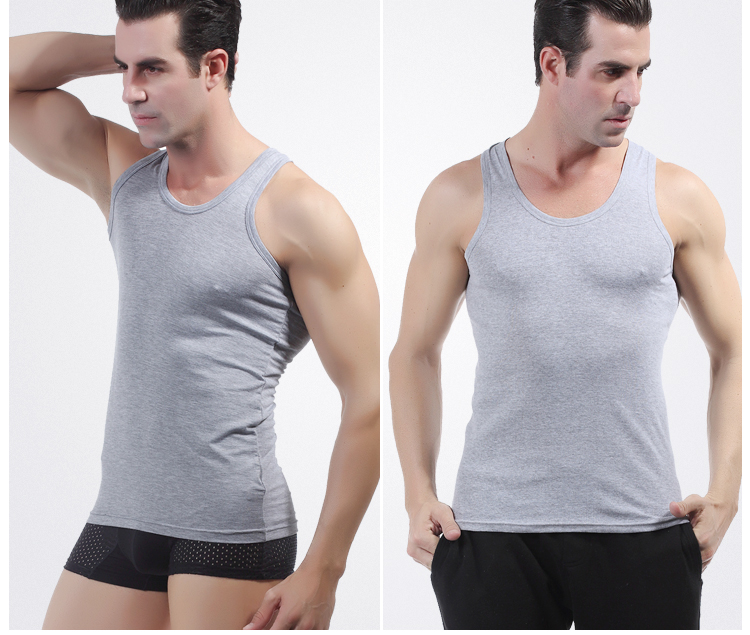 Langsha trung niên cotton áo len nam mùa hè lỏng cotton trắng áo sơ mi cũ cổ tròn tay ngắn bố đồ lót
