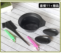 Hair coloring comb tool set Household shawl baking oil Hair coloring bowl Soft hair brush earmuffs Hair professional supplies