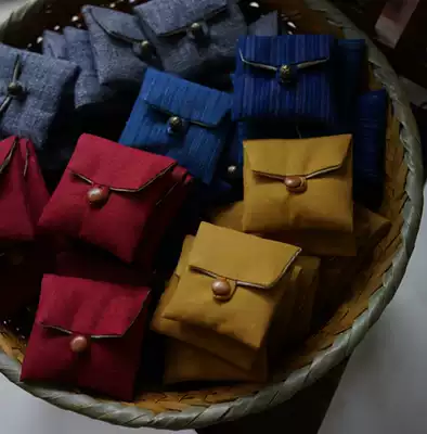 (Time boat) hand woven cloth buckle cotton coin wallet jewelry bag creative coin wallet