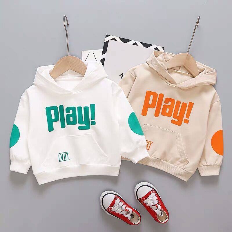 Spring and autumn Children's Lianhood Sports shirt boy loose long sleeve hooded sweatshirt small and medium girl baby blouses leisure jacket tide