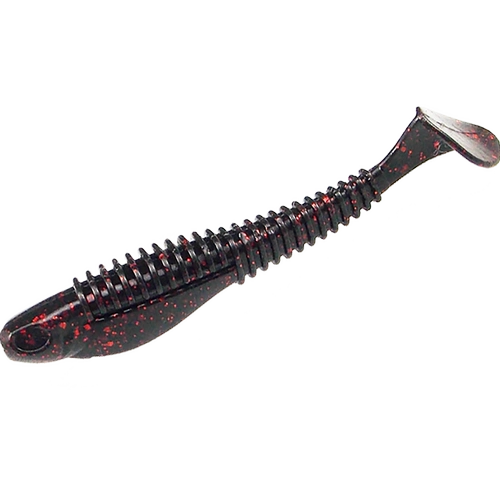 Ужасная приманка мягкая приманка Т-хвост тонкая талия легкая морская вода нести 100 мм7,5 г 6 Большой черный бас из черного ямы