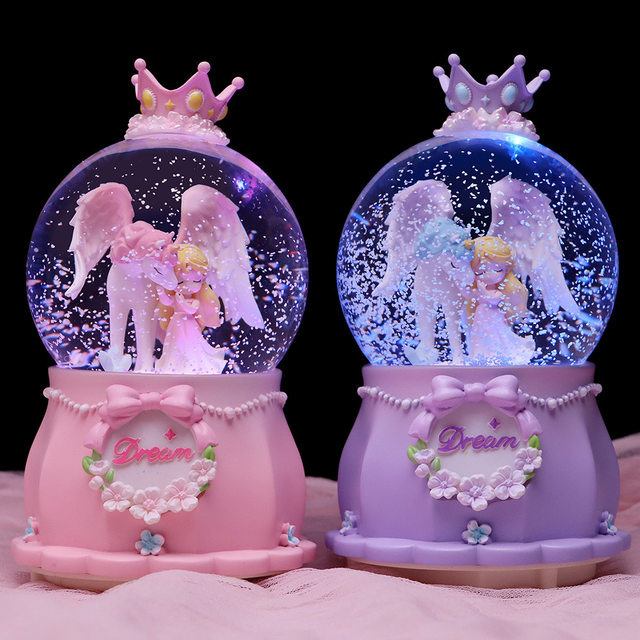 Romantic Secret Forest Crystal Ball Music Box Trendy Creative Dreamy Fairy Tale Princess Music Box Girl's Small Ornament