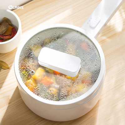 White & 1.5L & HandleOLAYKS Electric cooker dormitory dorm student Stir fry Integrated pot multi-function household Boiled noodles small-scale Electric hot pot
