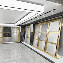 Cave wood floor tile display stand 600800 floor tile stone sample gold ceramic exhibition vertical floor - landing style