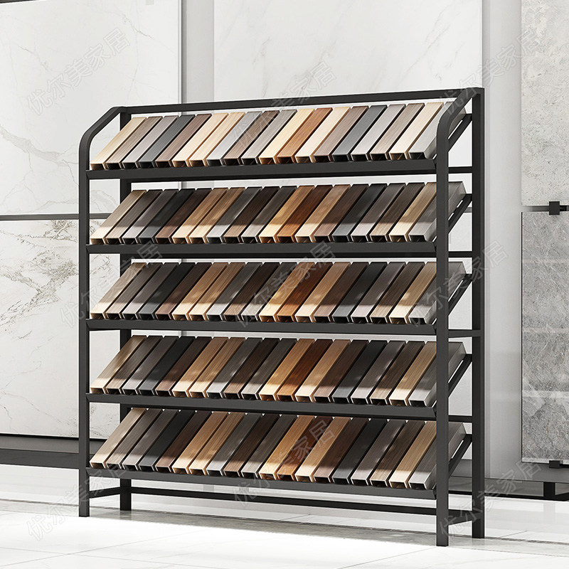 Ceramic aluminum gusset aluminum square pass display stand resin tile house glazed tile display cabinet tile display rack swatch shelf
