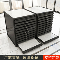 Wood floor tile display stand 600800 drawer tile display frame ceramic push and pull cabinet