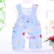 Quần áo trẻ em mùa hè 0-3-6 tháng romper một mảnh nam và nữ vải cotton lụa không tay mỏng mùa hè - Áo liền quần