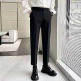 Летние трендовые штаны, костюм для отдыха, в корейском стиле, оверсайз, свободный прямой крой