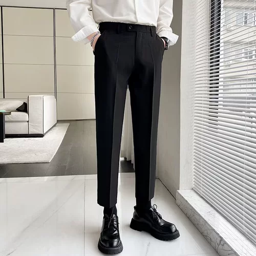 Летние трендовые штаны, костюм для отдыха, в корейском стиле, оверсайз, свободный прямой крой