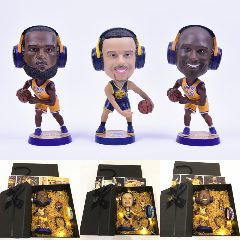 Basketball Star Figurine Bluetooth Speaker Model Ornament James Curry Kobe Irving Birthday Gift for Boyfriend Basketball Star Figurine Bluetooth Speaker Model Ornament James Curry Kobe Irving Birthday Gift for Boyfriend
