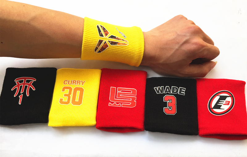 Bóng rổ Thêu Logo Cổ tay Thể thao Thiết bị Bảo vệ Nam và Nữ Bracers Kobe James Curry Durant người hâm mộ cung cấp - Dụng cụ thể thao băng thun khớp gối