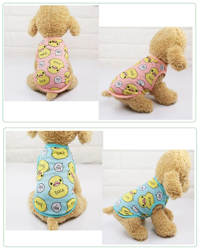 Pet vest giả dây đeo vest mùa xuân và mùa hè mỏng phần Teddy Schnauzer thời trang xu hướng thời trang quần áo mới - Quần áo & phụ kiện thú cưng