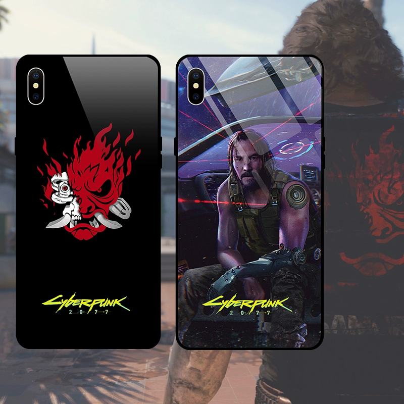 Trò chơi Cyberpunk 2077 xung quanh vỏ điện thoại bằng kính mềm màu đen Apple Huawei Xiaomi OPPOVIVO và các mẫu khác - Game Nhân vật liên quan