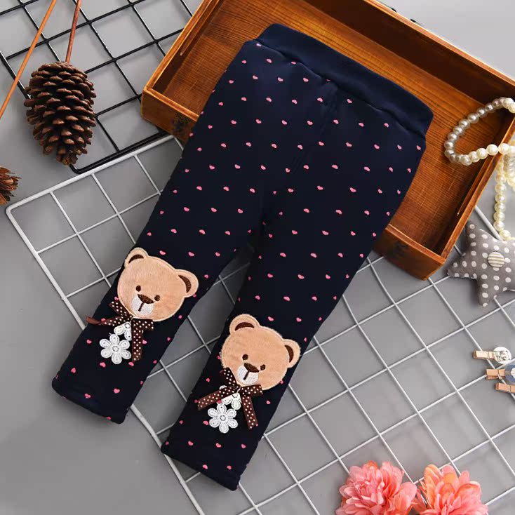 Nữ kho báu quần cotton cho trẻ sơ sinh mùa đông 01-2-3 tuổi Nữ cộng với quần legging nhung dày cho bé gái quần mùa đông quần bơi bé trai