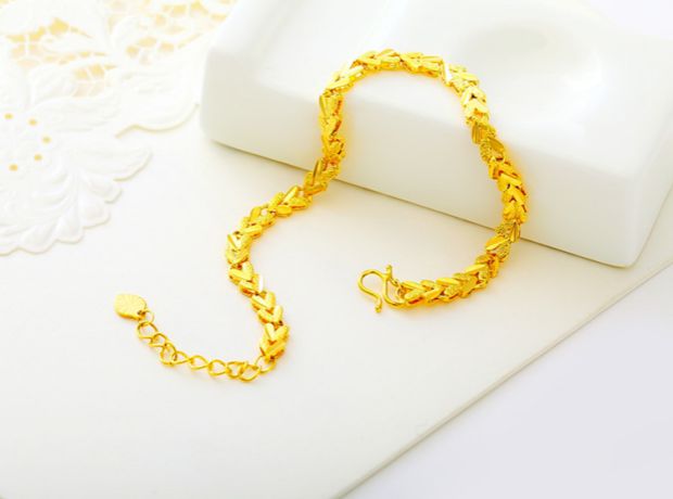 Phiên bản Hàn Quốc của vòng tay vàng cát thời trang nữ mẫu vòng tay vàng sống vòng tay vàng thời trang vòng tay vàng quà tặng trang sức cưới vòng tay vàng nam