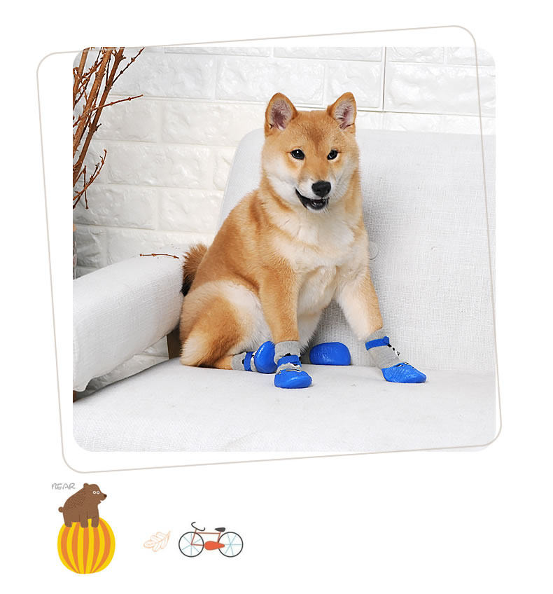 Носки для животных Собака носки пинетки плюшевые щенки анти-царапин анти-грязные, чем нести закон ведро с бортовым поворотом Cat домашнее животное обувь кошка коготь обувь набор  Kimpets