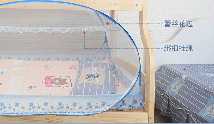 ký túc xá sinh viên muỗi lưới 0.9m đơn giường tầng cài đặt miễn phí với dây kéo phía dưới lưới yurt 1m1.2 mét - Lưới chống muỗi mùng khung đẹp