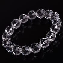 East China Sea natural white crystal bracelet female summer faceted faceted single circle hand string Couple jewelry gift purification radiation protection