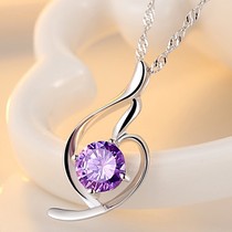 S925 silver necklace Female summer soft pendant Short clavicle chain Simple accessories Korean fashion jewelry Birthday gift