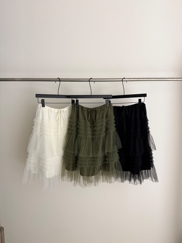 [Hot Item, Need to Wait] 03.06 Heart Elastic Waist Design Gauze Skirt
