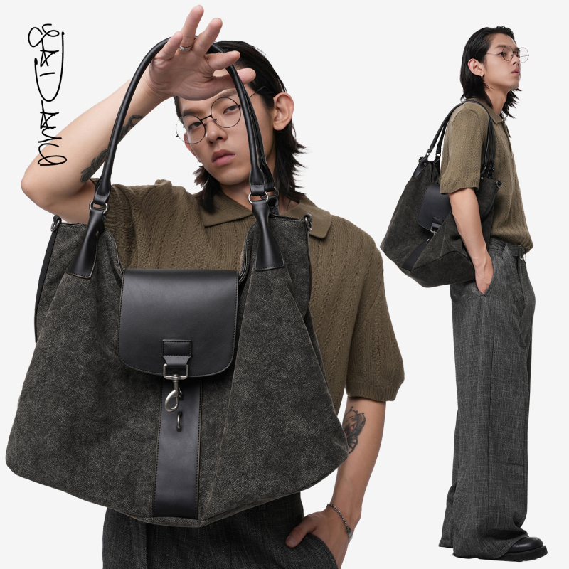 Kuroda Yawei's Original Canvas Tote Bag, a Niche High-End Commuter Shoulder and Crossbody Bag for Men and Women Kuroda Yawei's Original Canvas Tote Bag, a Niche High-End Commuter Shoulder and Crossbody Bag for Men and Women