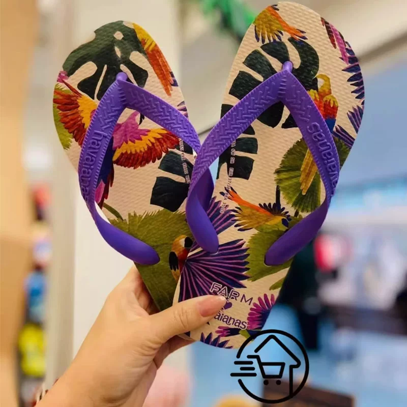 Бразильские подлинные havaianas Farm Havana летние повседневные нескользящие пляжные женские шлепанцы