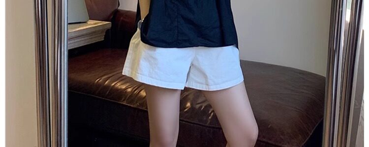 孕妇裤子夏季薄款小个子牛仔阔腿短裤宽松外穿大码休闲打底裤夏装 — 38