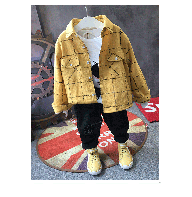 Zhongda trẻ em mùa thu đông mẫu cộng với áo nhung cotton lưới trẻ em ấm áo dày cậu bé áo trẻ em