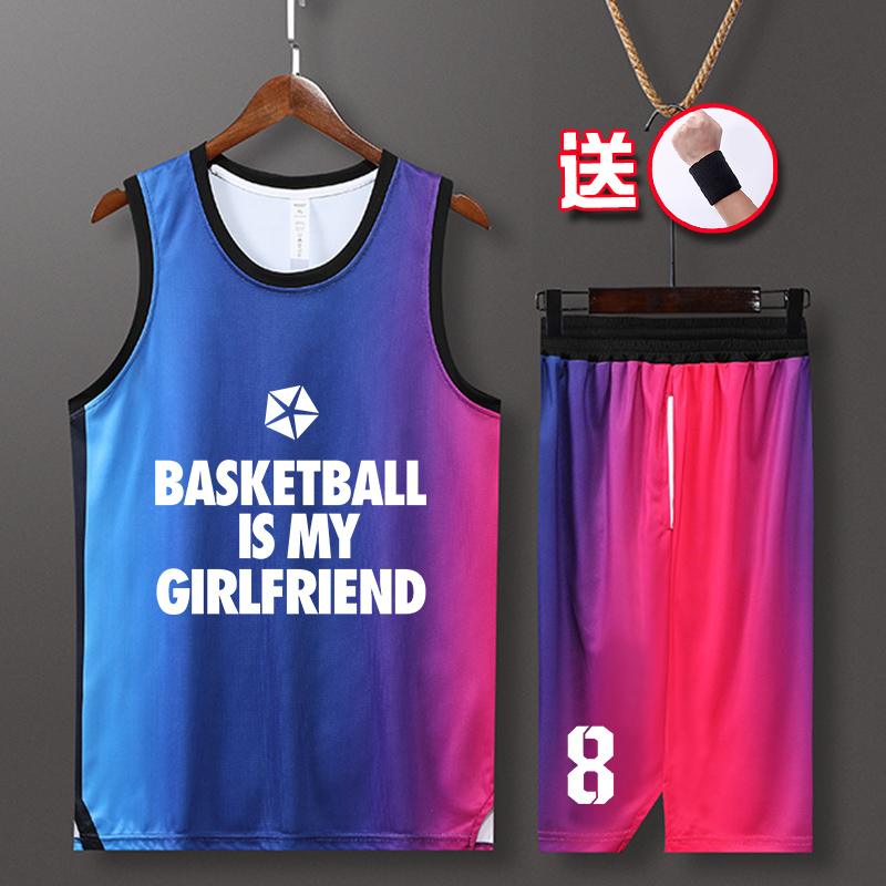 Personalized jersey jersey basketball men's set custom student basketball game sports training team uniform vest printed word female