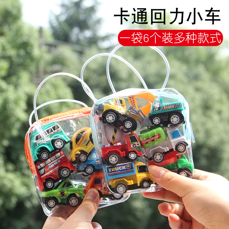 Mini - back engineering car suit 1 set of 6 cars children's toy car model baby inertial car