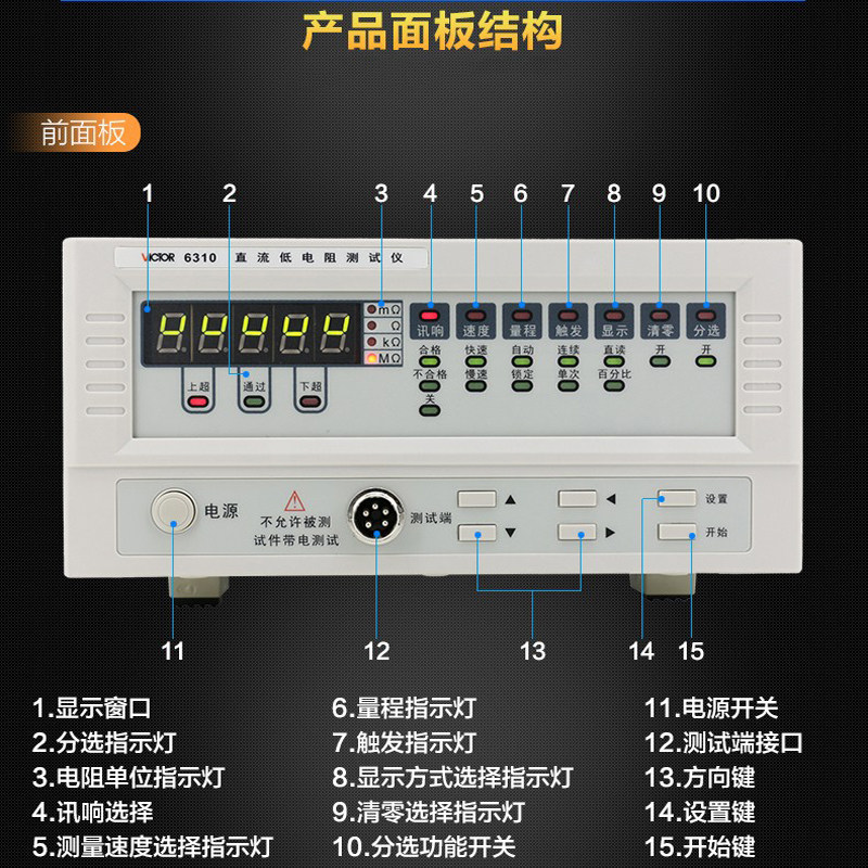 Triumph DC Low-resistance tester VC6310 millio meter Ohm meter micro-meter microtester-Taobao