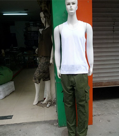 Nghỉ hưu phân bổ vest trắng quân đội chính hãng với áo vest trắng mồ hôi dệt kim polyester trắng với sản phẩm tóc áo ba lỗ nam cao cấp