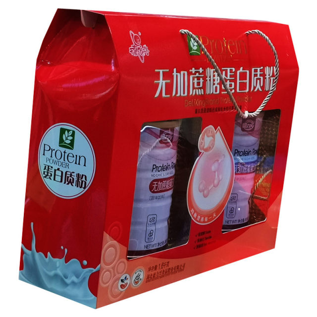 ທາດໂປຼຕີນຈາກຝຸ່ນ sucrose-free Delixing Food 800gx2 cans boutique gift box packaging nutritional products limited area free shipping