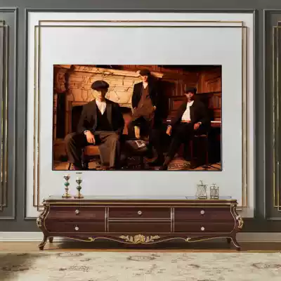 Customized laser TV special TV cabinet European solid wood electric lift remote control short focus intelligent projection TV cabinet