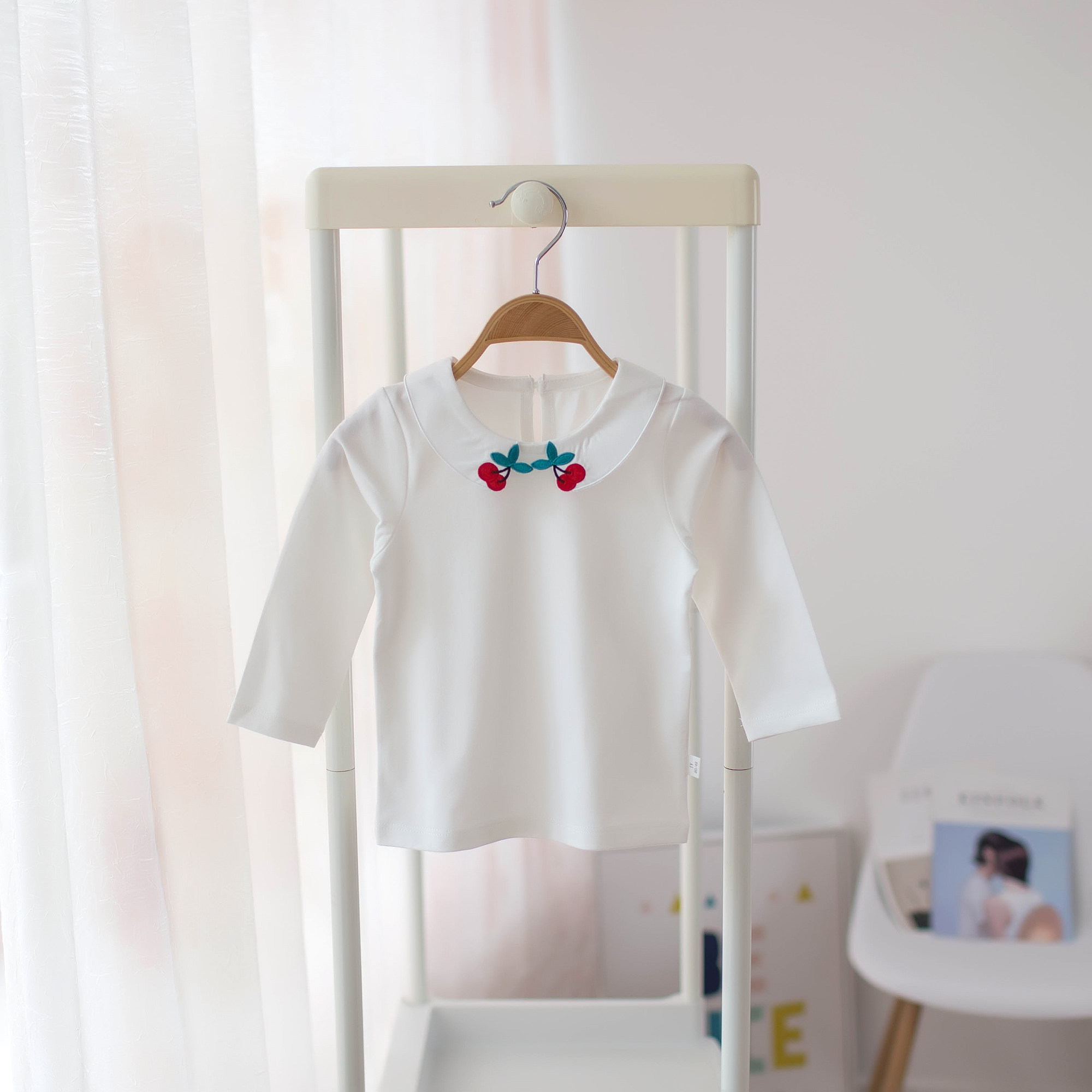 Korean version 2020 Autumn in children's clothing Children's T-shirt female long sleeve inner lap for female baby pure cotton blouse