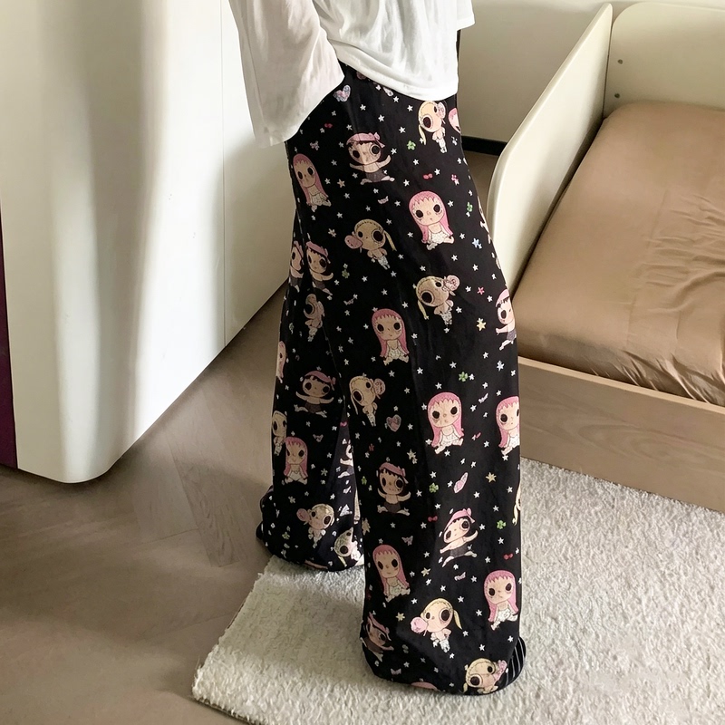 Japanese Lorz Xiaoyu Casual Pants for Summer, Lightweight and Comfortable Home Sleep Pants for Women, Stylish and Casual Long Pants Japanese Lorz Xiaoyu Casual Pants for Summer, Lightweight and Comfortable Home Sleep Pants for Women, Stylish and Casual Long Pants