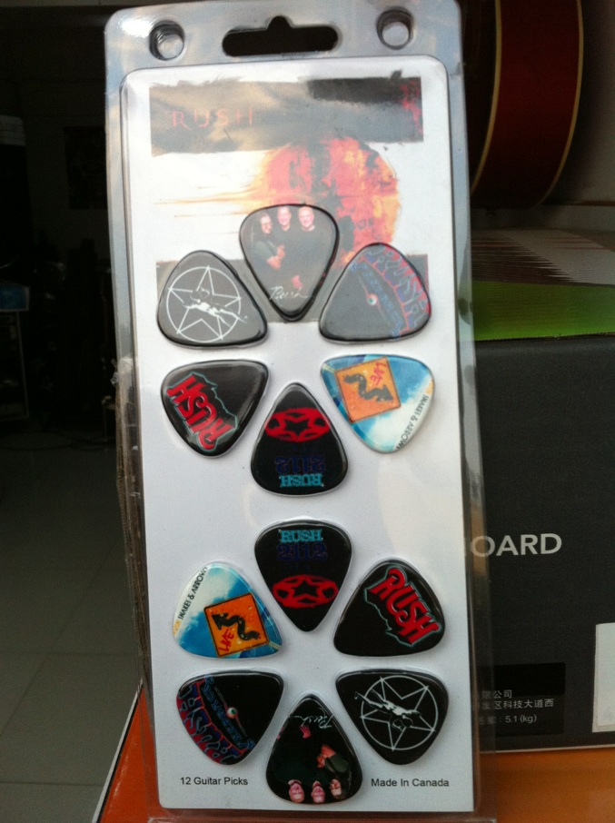 Canada PERRIS guitar pick set 12 pieces RUSH band regular agent