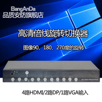 HD doubling line rotation switcher image 90180270 degree rotation 1 way VGA2 Way DP4 way HDMI