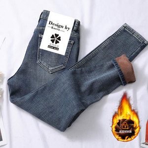牛仔裤女高腰显瘦春秋季紧身小脚铅笔