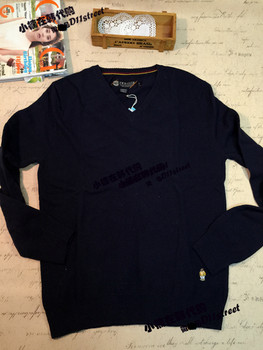 Little Bear college style navy blue-neck V-neck ບາງໆ ເສື້ອຢືດຜູ້ຊາຍ ເສື້ອຢືດ 165-170-175