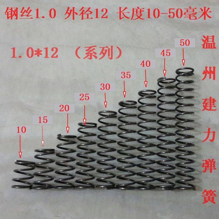 1 0*12(Series) Height 10 15 20 25 30 35 40 45 50 compressed spring small spring