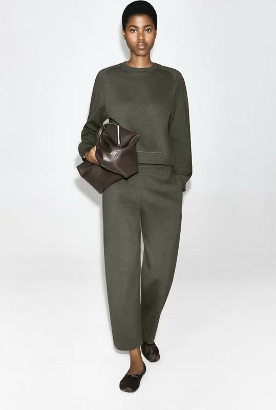 Cs26172 Same Style as in Shopping Malls, Minimalist High-End Jogging Relaxed Fit Three-Dimensional Seam Barrel-Shaped Casual Pants!10/9