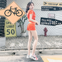 Sports Summer 2019 New Fashion Fix Short Short Short Short Short Short Golden Velvet Casual Two Pieces