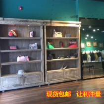 Clothing store display cabinet European shoe cabinet retro shelf display cabinet shoe store shoe rack display rack bag display Container container