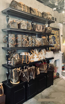 Bag display rack light luxury second-hand store retro shelf storage shoe rack shoe store clothing store hanger product display cabinet
