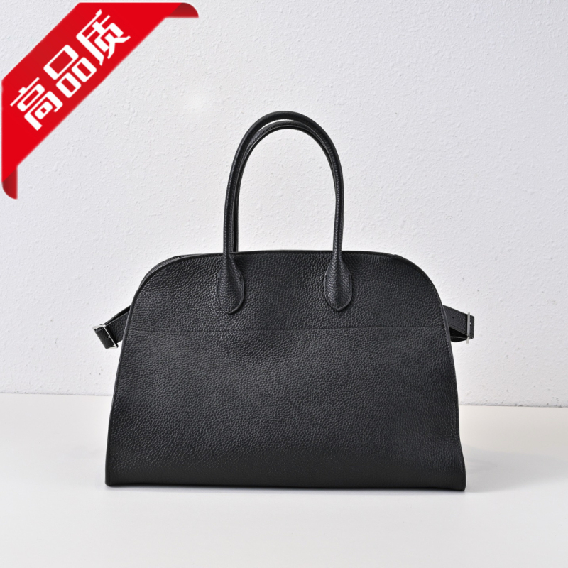 Minimalist Genuine Leather Margaux 12 Handbag, Shoulder Tote Bag, Row Commuter Wrist Bag, Large Capacity Women's Handbag