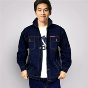 Quần áo cotton công cụ hàn tinh khiết phù hợp với quần áo nam dày mặc quần áo làm việc mùa thu và mùa đông dài tay bảo hiểm lao động quần áo làm việc áo khoác tùy chỉnh
