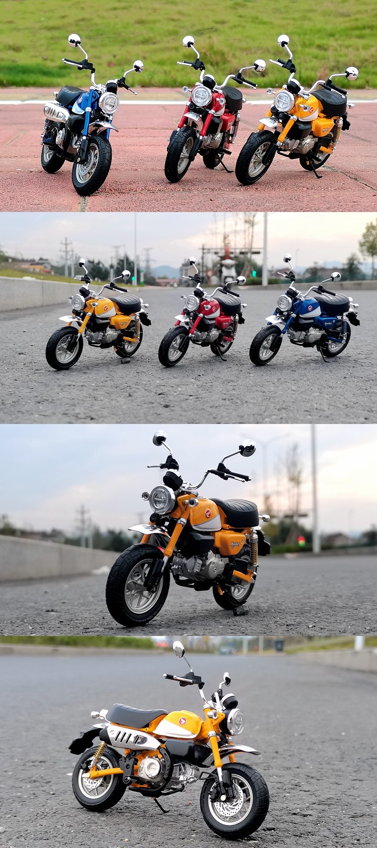 1:12 AOSHIMA LCD Monkey 125 Diecast Model Motorcycle Car Toys kids